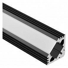 Профиль накладной угловой внутренний arlight pds45-t-2000 anod black 015033