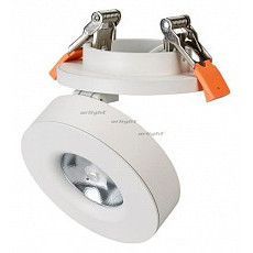 Встраиваемый светильник на штанге arlight lgd-mona-built-r100-12w warm3000 (wh, 24 deg) 025450