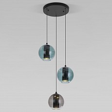 Подвесной светильник eurosvet cobble 50258-3 led дымчатый-бирюзовый