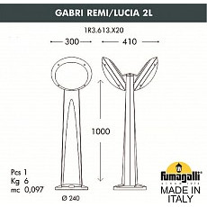 Наземный высокий светильник fumagalli lucia 1r3.613.x20.lye27