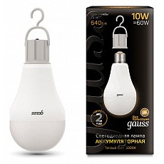 Лампа светодиодная gauss led a60 e27 10Вт 3000k 102402100
