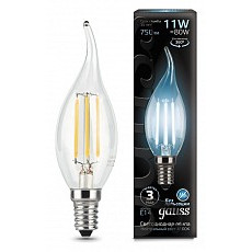 Лампа светодиодная gauss led filament e14 11Вт 4100k 104801211