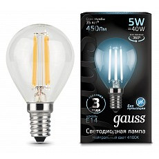 Лампа светодиодная gauss  e14 5Вт 4100k 105801205