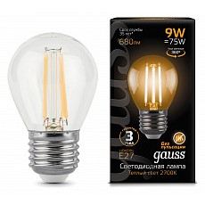 Лампа светодиодная gauss  e27 9Вт 2700k 105802109