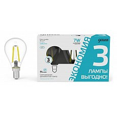 Набор ламп светодиодных gauss filament e14 7Вт 4100k 105901207t