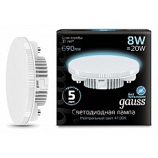 Лампа светодиодная gauss  gx53 8Вт 4100k 108008208