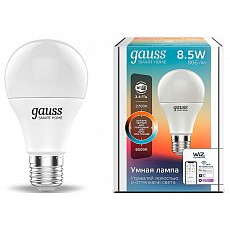 Лампа светодиодная с управлением через wi-fi gauss smart home e27 8.5Вт 2700-6500k 1130112