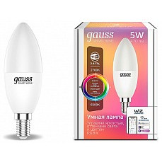Лампа светодиодная с управлением через wi-fi gauss smart home e14 5Вт 2700-6500k 1190112