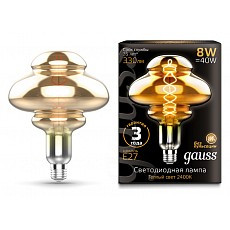 Лампа светодиодная gauss loft led vintage filament flexible e27 8Вт 2400k 162802008
