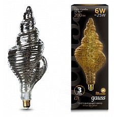 Лампа светодиодная gauss led vintage filament flexible e27 6Вт 2400k 166802008