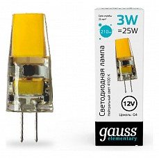 Лампа светодиодная gauss elementary g4 3Вт 4100k 18723