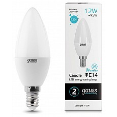 Лампа светодиодная gauss led elementary e14 12Вт 4100k 33122