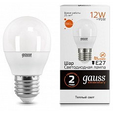 Лампа светодиодная gauss led elementary e27 12Вт 3000k 53212