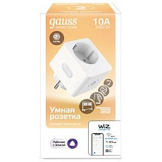 Розетка умная gauss smart home 10А 5510122