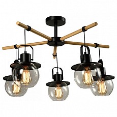 Люстра на штанге imex freedom md.23044-5-s-bk-wood