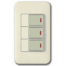 Выключатель трехклавишный imex 70 wide delux gold wsn 0126g