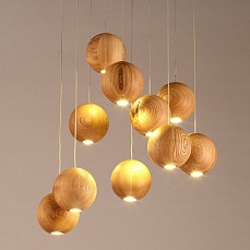Подвесной светильник imperiumloft lofter wooden sphere 40,157
