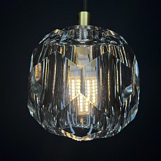 Подвесной светильник imperiumloft rh boule de cristal single rod pendant brass 40.1543