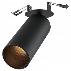 Встраиваемый светильник на штанге maytoni focus led c053cl-l12w2.7k-w-b