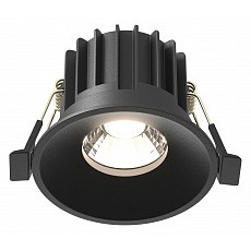 Встраиваемый светильник maytoni round dl058-12w-dtw-b