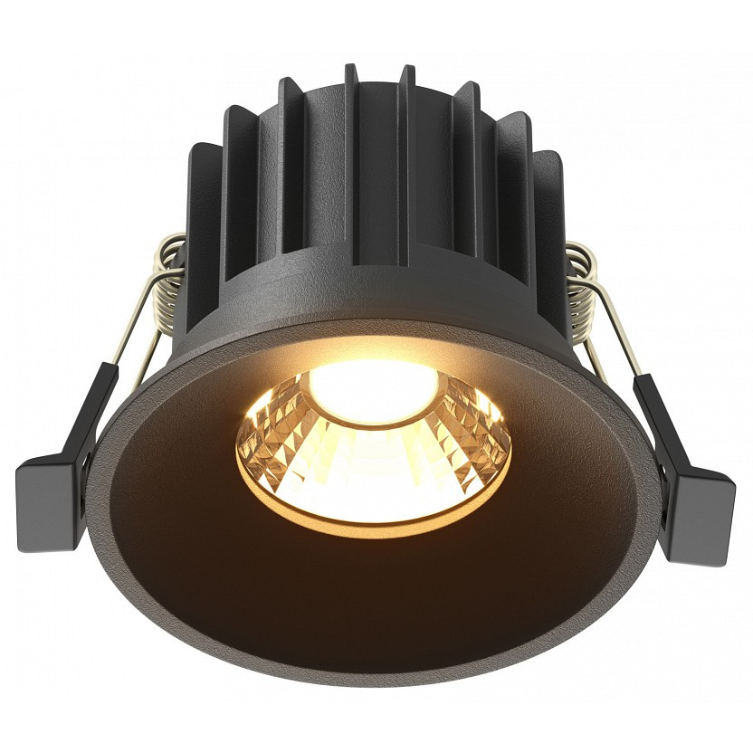 Встраиваемый светильник maytoni round dl058-12w2.7k-b