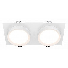 Встраиваемый светильник maytoni hoop dl086-02-gx53-sq-w