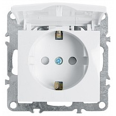 Розетка с заземлением и со шторками, без рамки с крышкой stekker pst16-9112 39319