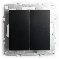 Выключатель двухклавишный без рамки stekker Эрна 49149