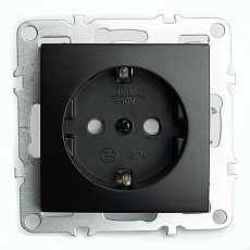 Розетка с заземлением и со шторками, без рамки stekker Эрна 49154