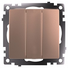 Выключатель трехклавишный без рамки stekker Катрин 49174
