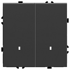 Выключатель двухклавишный с подсветкой без рамки stekker rsw10-5102-05 49838