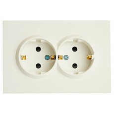 Розетка двойная без заземления и со шторкой, без рамки stekker rst16-5114-01 49882