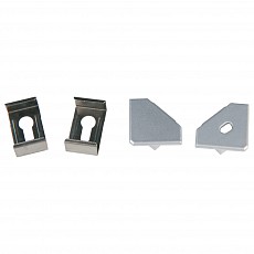 Набор заглушек и скоб для профиля uniel ufe-n04 silver a polybag ul-00000624