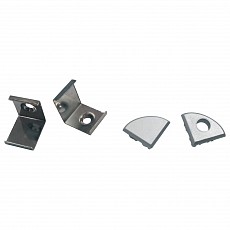 Набор заглушек и скоб для профиля uniel ufe-n06 silver a polybag ul-00000626