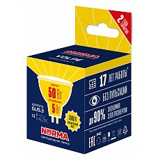 Лампа светодиодная volpe led-mr16 gu5.3 5Вт 3000k ul-00011011