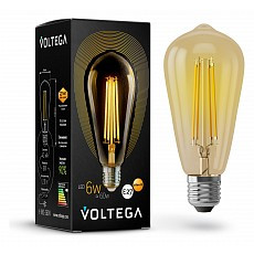 Лампа светодиодная voltega st64 e27 6Вт 2800k 5526