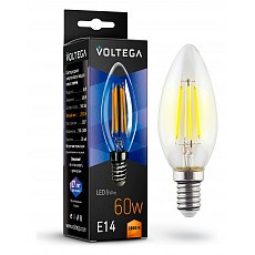 Лампа светодиодная voltega candle 6w e14 6Вт 2800k 7019
