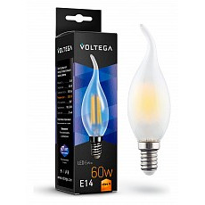Лампа светодиодная voltega candel wind matt 6w e14 6Вт 2800k 7025