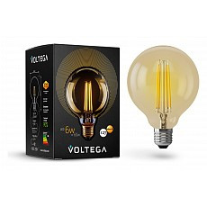 Лампа светодиодная voltega globe e27 6Вт 2800k 7084