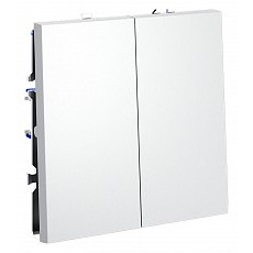 Выключатель двухклавишный без рамки voltum s70 vls020102