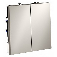 Выключатель двухклавишный без рамки voltum s70 vls020103