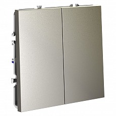 Выключатель проходной двухклавишный без рамки voltum s70 vls020304