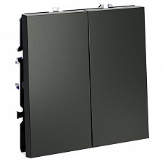 Выключатель проходной двухклавишный без рамки voltum s70 vls020306