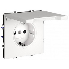 Розетка с заземлением и со шторкой, без рамки с крышкой voltum s70 vls040302