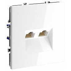 Розетка двойная ethernet rj-45 без рамки voltum s70 vls060201