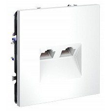 Розетка двойная ethernet rj-45 без рамки voltum s70 vls060202