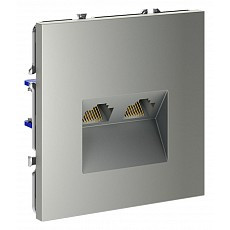 Розетка двойная ethernet rj-45 без рамки voltum s70 vls060205