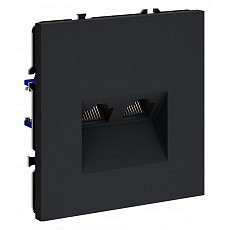Розетка двойная ethernet rj-45 без рамки voltum s70 vls060207