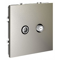 ТВ-розетка и sat-розетка оконечная без рамки voltum s70 vls060404