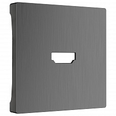Накладка для розетки hdmi werkel графит рифленый w1196004